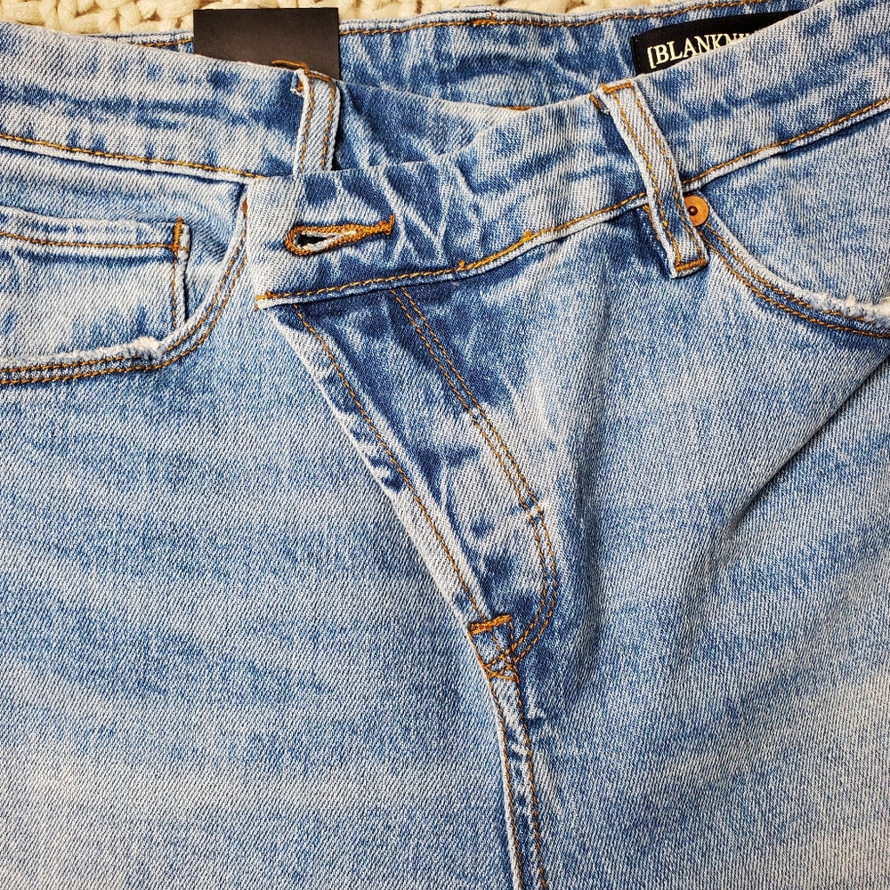 Blanknyc Wide Leg jeans womens size 26 button fly blue denim nwt - Picture 5 of 9